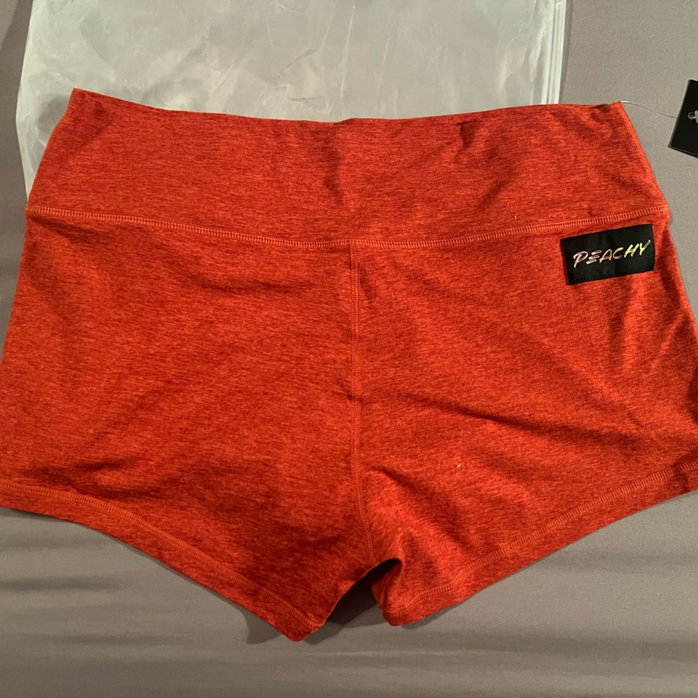 Peachy Fit Peachy Shorts New with tags size XL soft brushed poly/spandex fabric